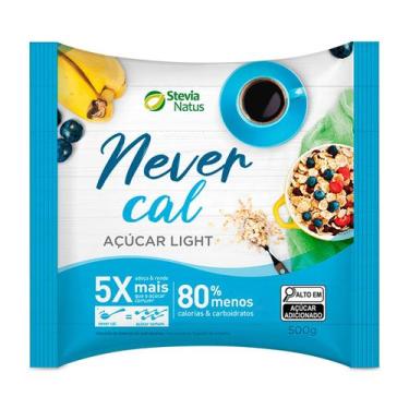 Imagem de Açúcar Light Never Cal Stevia Adoça e Rende 5x mais Stevia Natus 500g