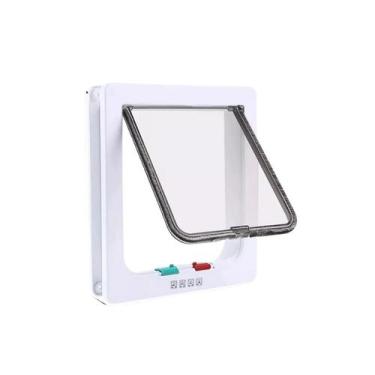 Imagem de Porta Portinha Passagem Pet Gatos Cães Branco 25 X 23,5cm - Pet For Yo