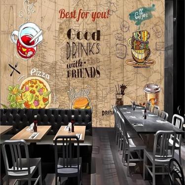 Imagem de Lcythiazole Murais de parede de tamanho personalizado, papel de parede de pizza, papel de parede removível, decoração de lanchonete, sala de jantar, pizzaria