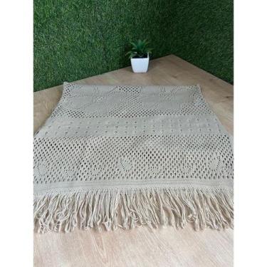 Imagem de Saida De Praia  Luxo Vestido Curto Tricot Babado De Franja Com Fenda L