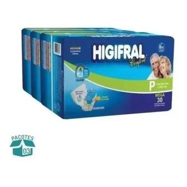Imagem de Fralda Geriátrica Higifral Confort Mega 3 Pacotes tamanho P