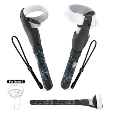 Imagem de Handle Attachments Compatible with Meta Quest 2, VR Controller Accessories for Oculus Quest 2, Gorilla Tag Game Long Arms Sticks, Beat Saber Handle Extensions Grips (Phantom)