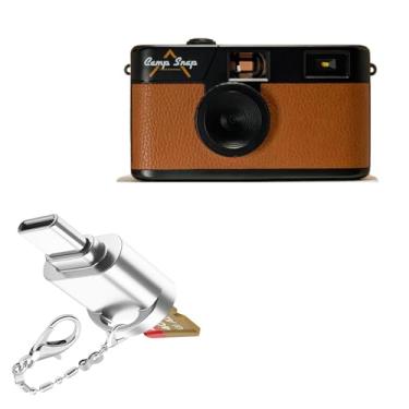 Imagem de BoxWave Adaptador compatível com câmera digital sem tela Camp Snap - minileitor de cartão micro SD, USB tipo-C OTG Reader USB3.0 chaveiro adaptador - prata metálica