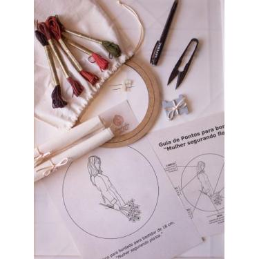 Imagem de Kit iniciante completo para Bordar com Risco (desenho) - vários, Segur