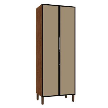 Imagem de Paneleiro Cristaleira Duplo Reflecta Dora K02 Nogueira-preto - Mpozenato