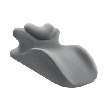 Imagem de IEUDNS Travesseiro de apoio para pescoço com a face para baixo, capa removível, presente, almofada confortável, travesseiro para assistir filmes, ler e, Cinza