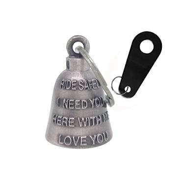 Imagem de Sino de motocicleta colorido com gancho para motociclista, sinos de motociclista de boa sorte e acessórios de motocicleta, chaveiro para sorte