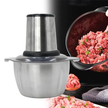 Imagem de Processador Triturador Picador moedor de alimemto 2 litros em Inox Elétrico Carne Legumes vegetais 110 v 850w