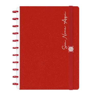 Imagem de Caderno de Disco Inteligente Personalizado Iscool G Solid Glitter Vermelho
