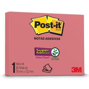 Imagem de Bloco Post-It 657 - Rosa Milnio - Com 90 Folhas - 3M