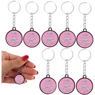 Imagem de 20 Chaveiro Motivacional Salmo Deus Lembrancinha Evangelica - Tudo em 