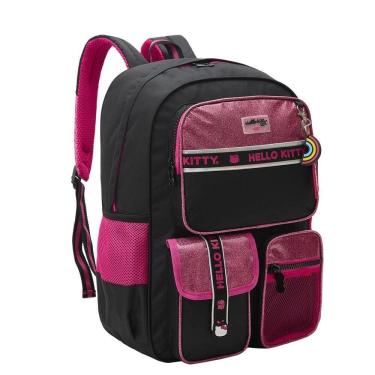 Imagem de Mochila Infantil De Costas Escolar Adolescente Hello Kitty