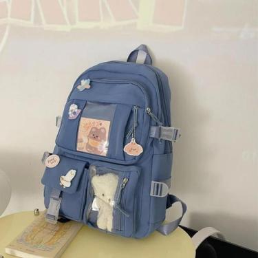 Imagem de Mochila Escolar Grande De Costas Feminino Para Facultade - JM , AZUL