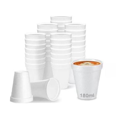 Imagem de Copo Térmico De Isopor 180Ml C/100 Descart Café Cappuccino