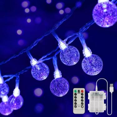 Imagem de Bateria String Light OMIKA 4,5 m 30 LED UV preta e USB