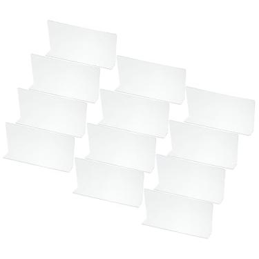 Imagem de PATIKIL Pacote com 12 divisórias de prateleira para organização de armários, 28 x 4,5 x 12 x 12 cm, separador magnético de acrílico, prateleiras de armário de cozinha, bloqueador para quarto, cozinha