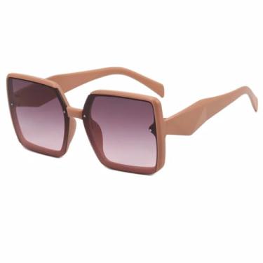 Imagem de HPIRME Óculos de armação grande da moda feminina (BJ5309-C2)