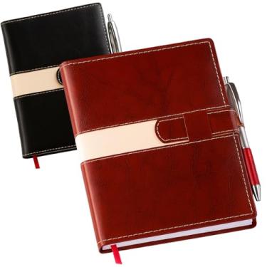 Imagem de Agenda 2026 Diária | Planner Executivo Capa Dura em Couro Sintético | Caderno de Anotações para Trabalho, Escolar e Organização (Marrom)