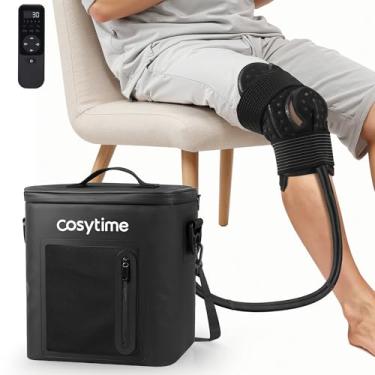 Imagem de Cosytime Máquina de gelo para joelho após cirurgia, sistema de alívio e recuperação da dor 19 QT, 3 níveis de velocidade e 6 configurações de temporizador para articulação, ombro, perna, quadril