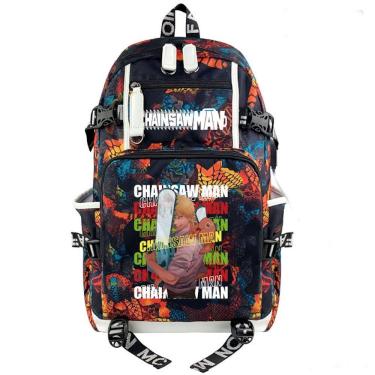 Imagem de Mochila escolar Anime Chainsaws Mans para crianças 35x20x47cm