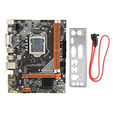Imagem de Placa-mãe para computador de mesa, DDR3 1066/1333/1600MHz LGA 1155 PC placa principal suporta NVME+NGFF disco rígido de modo duplo + SATA, placa de som de 6 canais