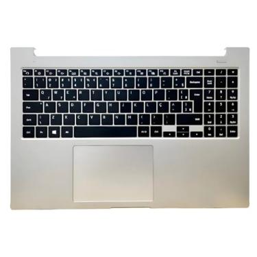 Imagem de Teclado Para Notebook Samsung NP550XCJ Cinza Carcaça Base Completa