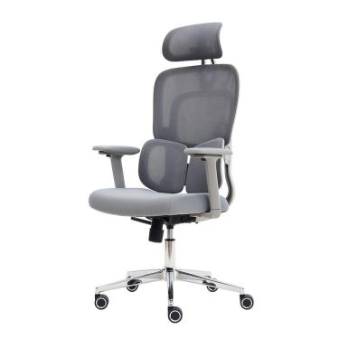 Imagem de Cadeira Presidente Ergonômica Executiva Mesh Cinza Braços 4d Cinza