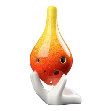 Imagem de ocarinas 6 furos ocarina boca longa tom médio tom C flauta instrumento musical adequado para estudantes adultos e crianças iniciantes piccolo