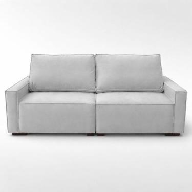 Imagem de Sofá 3 Lugares 2 Metros Sala Recepção Contemporâneo Moderno Linho Cor: