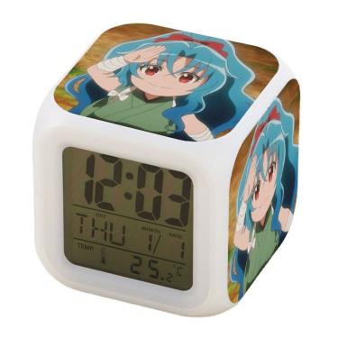 Imagem de Despertador LED Square Moonlight Journey 8x8x8cm para crianças