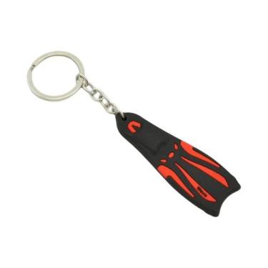 Imagem de Mini Nadadeira De Mergulho Chaveiro, Pingente De Chaveiro Com Zíper, L