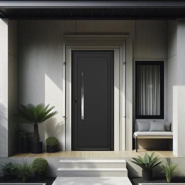 Imagem de Porta de Aluminio Lambril 210x80cm Project Abertura Direita - MGM