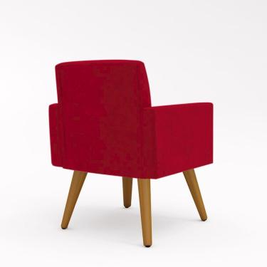 Imagem de Poltrona Decorativa - Escritório - Recepção - Sala De Estar Cor:vermelho