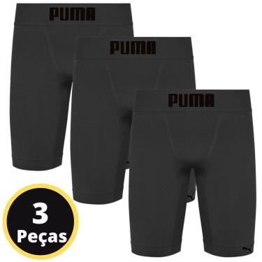 Imagem de Kit com 3 Bermudas Térmicas Alta Compressão Sem Costura Masculino Puma Sem Costura-Masculino