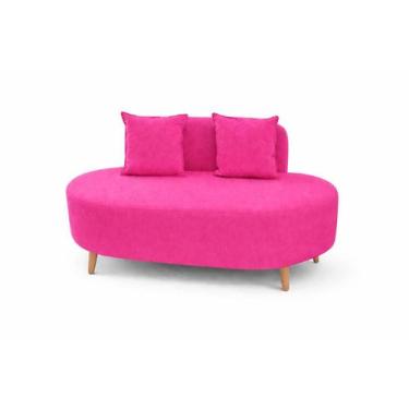 Imagem de Sofá Orgânico Feijão Para Sala Quarto Closet 115 Cm Com 02 Almofadas T