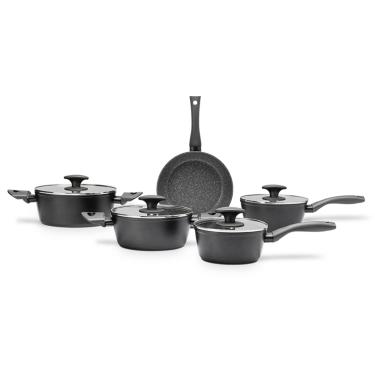 Imagem de Jogo De Panelas Brinox Indução Cerâmica Antiaderente Conjunto 5 Peças Ceramic Life Orion Com Panela Caçarola Frigideira