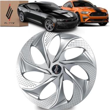 Imagem de 1 Calota Esportiva Universal Modelo Evolution Aro 14 Polegadas Prata E