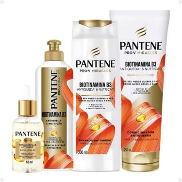 Imagem de Kit Pantene Biotinamina B3 Antiqueda e Nutrição: Shampoo 300ml e Condi