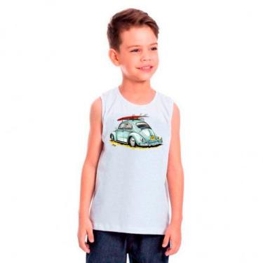 Imagem de Regata Infantil Branca Carro Fusca Fusquinha 02 - Design Camisetas