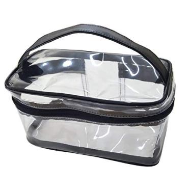 Imagem de Necessaire Frasqueira Transparente Organizador de Maquiagem, Acessórios e Remédios
