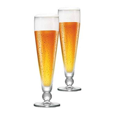 Imagem de Jogo de Taças de Cristal para Cerveja Ferrara com Haste Personalizada 375ml 2 Pcs - Ruvolo