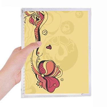 Imagem de Caderno de flor colorido com folhas soltas para diário de papelaria recarregável