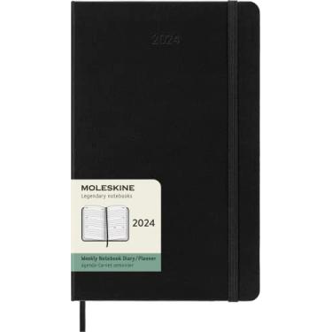 Imagem de Moleskine 2024 Horizontal Weekly Planner, 12M, Large, Black, Hard Cover (5 x 8.25)