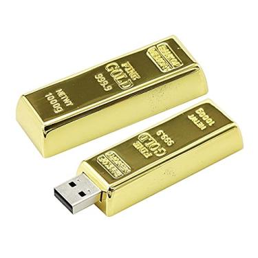 Imagem de 64 GB Gold Diamond Shape USB 2.0 Flash Drive Pen Drive Pen Drive USB Stick USB Drive Flash Disk Pen Drive USB Stick U Disk PenDrive (Dourado)