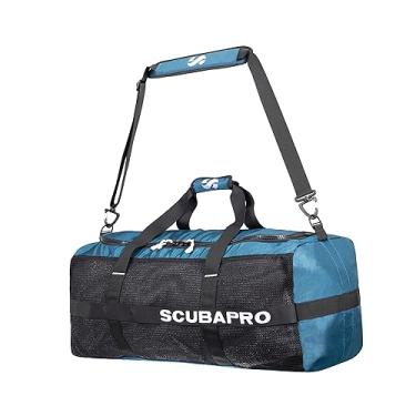 Imagem de SCUBAPRO Bolsa de mergulho esportiva de malha 95 com alças duplas e alça de ombro ajustável para equipamento de mergulho, tecido de cor azul jeans