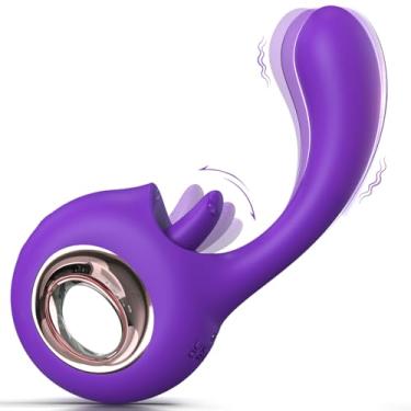 Imagem de Brinquedos para adultos, vibrador 2 em 1 para lambida do clitóris, brinquedos sexuais recarregáveis e à prova d'água, 9 modos de lamber e 9 estimuladores do clitóris brinquedo sexual para mulheres e jogos de casais