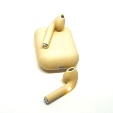 Imagem de Fone de ouvido stereo sem fio bluetooth air-r02 - amarelo - Space