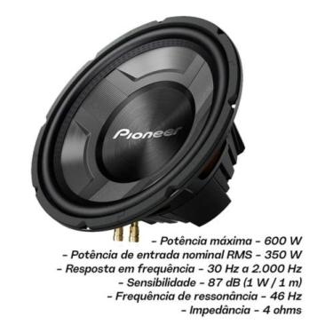 Imagem de Subwoofer Pioneer 12 350W RMS 4ohms TS-W3060BR
