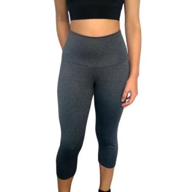 Imagem de Calça Feminina Corsário Justa Cós Cintura Alta Lisa Suplex Pp Ao Plus 