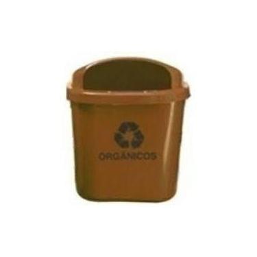 Imagem de Cesto Individual Coleta Seletiva 40 L Para Poste Ou Parede - JSN, Azul